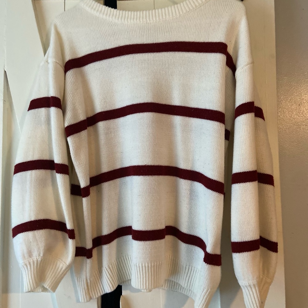 Balloon sleeves, striped, sweater, like new